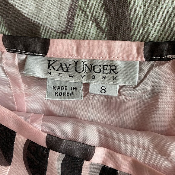 Pink and Brown Polka Dot A-Line Skirt - Picture 2 of 3